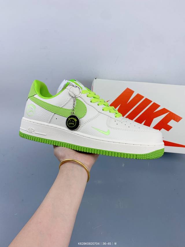 公司级Nike Air Force 1 '07 Low “苹果绿”空军一号 低帮 运动鞋 休闲鞋 折边针车 工艺难度大 原楦头原纸板 原装鞋盒 定制五金配件 内