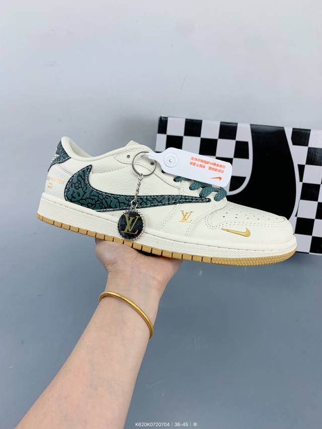 乔丹Air Jordan 1 Low Aj1乔1 倒勾低帮休闲复古文化运动板鞋 Size：如图 编码：K620K0720704