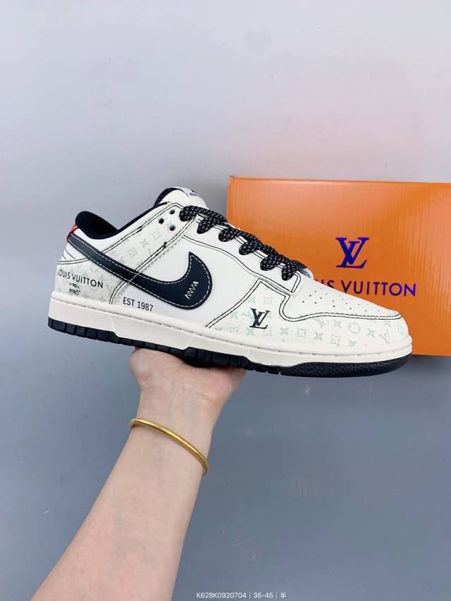 公司级 Nike Sb Dunk Low“Dunk-Lv夜光黑底红尾” 周年高端定制 低帮休闲板鞋 定制鞋盒 大厂纯原品质出货 超高清洁度 皮料切割干净无任何毛