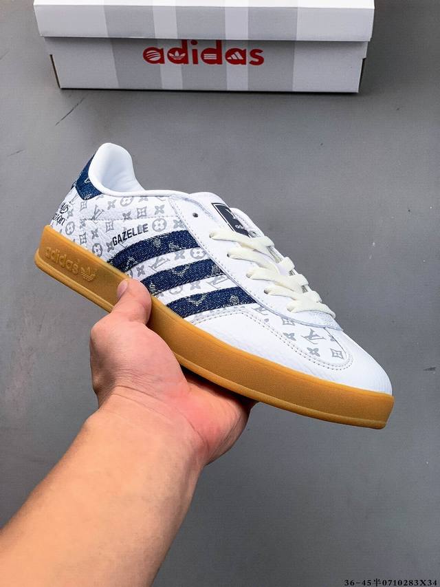 阿迪达斯Adidas Originals Gazelle德训鞋 防滑耐磨 低帮板鞋 男女同款 #独家原版原盒 原底原料 开模打造 #原厂织唛鞋标 高精密准度 #