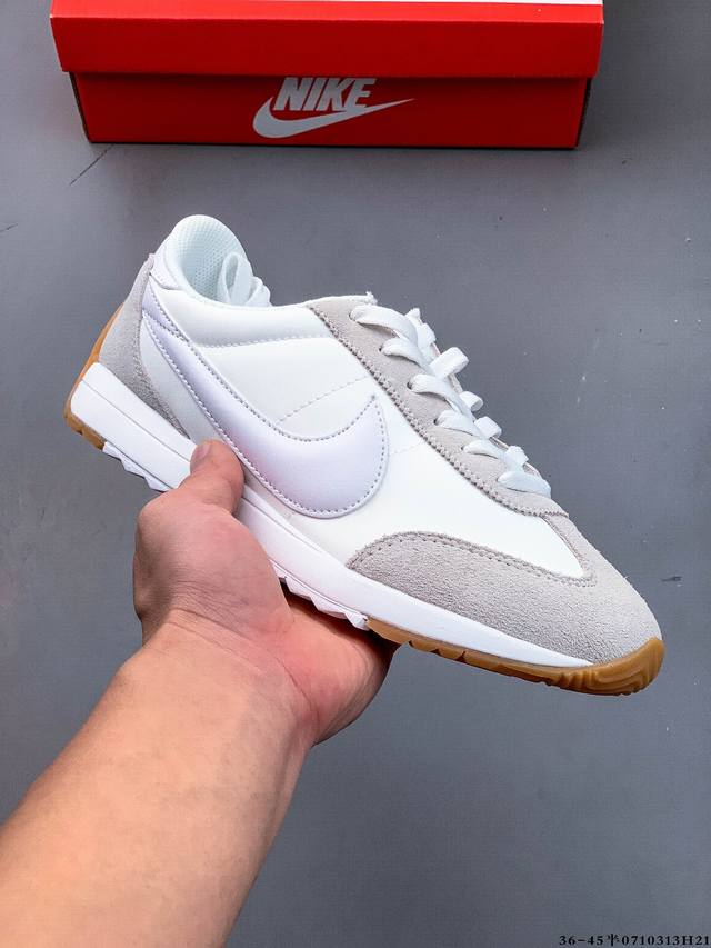 耐克Nike Pacifc 25新款复古百搭运动休闲鞋 Nike Pacific 运动鞋从传统风尚汲取设计灵感，打造新颖低调外观。织物与皮革组合鞋面，巧搭缝制耐