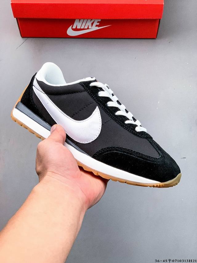 耐克Nike Pacifc 25新款复古百搭运动休闲鞋 Nike Pacific 运动鞋从传统风尚汲取设计灵感，打造新颖低调外观。织物与皮革组合鞋面，巧搭缝制耐