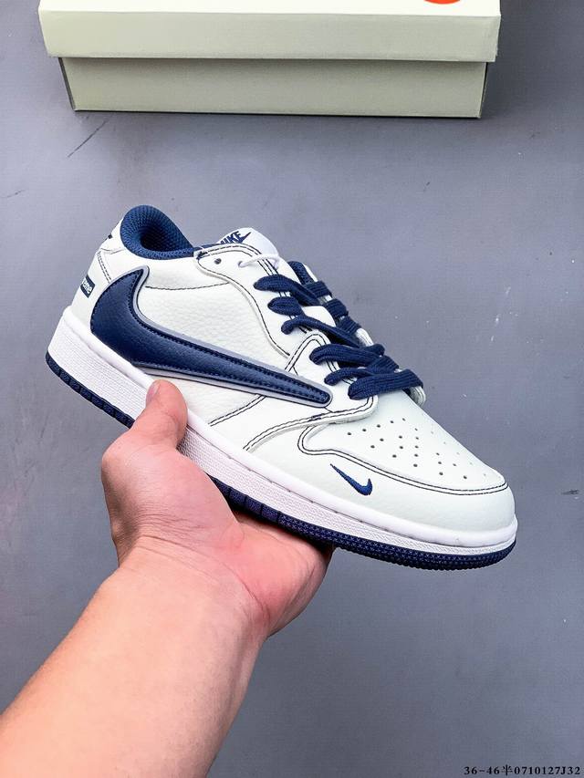 公司级头层！耐克Nike Air Jordan 1 Low Aj1乔1 低帮潮流缓运动休闲板鞋。Aj1 低帮拼接 完美版型真头层牛皮# 内置缓震气垫 原鞋开模