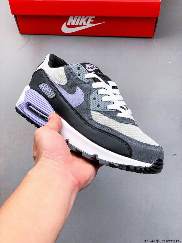 公司级！耐克 Wmns Nike Air Max 90 Oreo 半掌气垫全皮复古运动休闲慢跑鞋 0710271D28