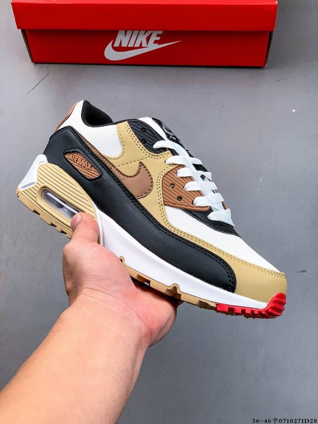 公司级！耐克 Wmns Nike Air Max 90 Oreo 半掌气垫全皮复古运动休闲慢跑鞋 0710271D28