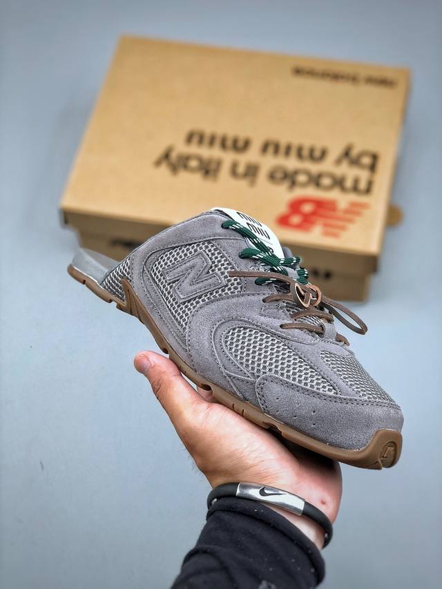 Miumiu X New Balance 530 Sl系列低帮经典复古休闲夏季半拖尺码:36 37 37.5 38 38.5 39.5 40 40.5 41.5