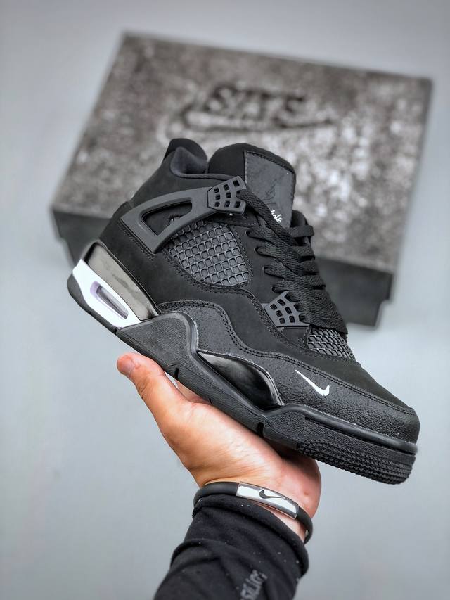 Nike Air Jordan 4 Retro 耐克迈克尔 乔丹Aj4代中帮复古休闲运动文化篮球鞋原厂材料Tpu超Q弹网格材质 缜密拉帮及中底钢印细节 组合开窗
