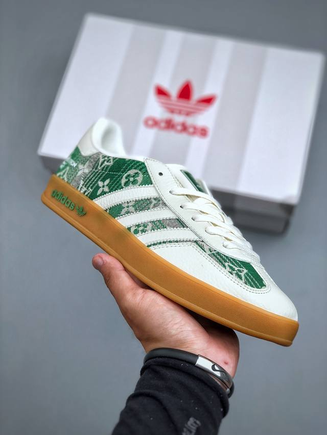 Adidas 德训鞋 “Lv联名-绿灰牛仔”高端定制 大厂纯原品质出货 超高清洁度 细节完美 舒适百搭 低帮休闲板鞋 男女同款货号：Sc9207-733 码数：