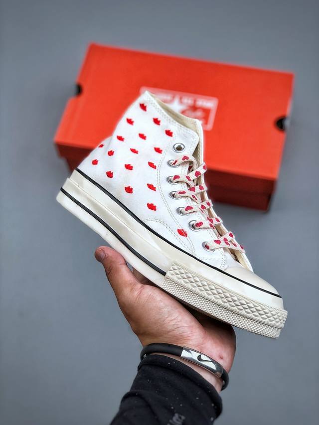 匡威Converse 复古三星标高帮休闲运动硫化百搭板鞋 双层围条夹布防开胶工艺#聚氨酯硅蓝Pu中底货号：Ao 1 尺码：35 36 36.5 37 37.5