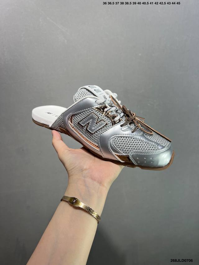 公司级 Miu Miu X New Balance联名款半拖鞋 New Balance 530 学院风 公司级版本 联名款只保留了旧版Nb530 的流线型与鞋头