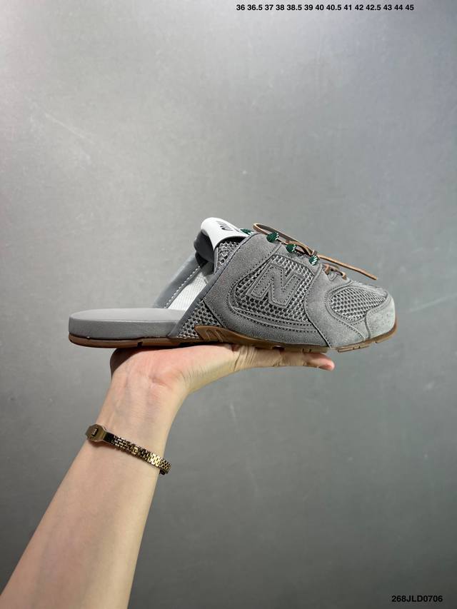 公司级 Miu Miu X New Balance联名款半拖鞋 New Balance 530 学院风 公司级版本 联名款只保留了旧版Nb530 的流线型与鞋头