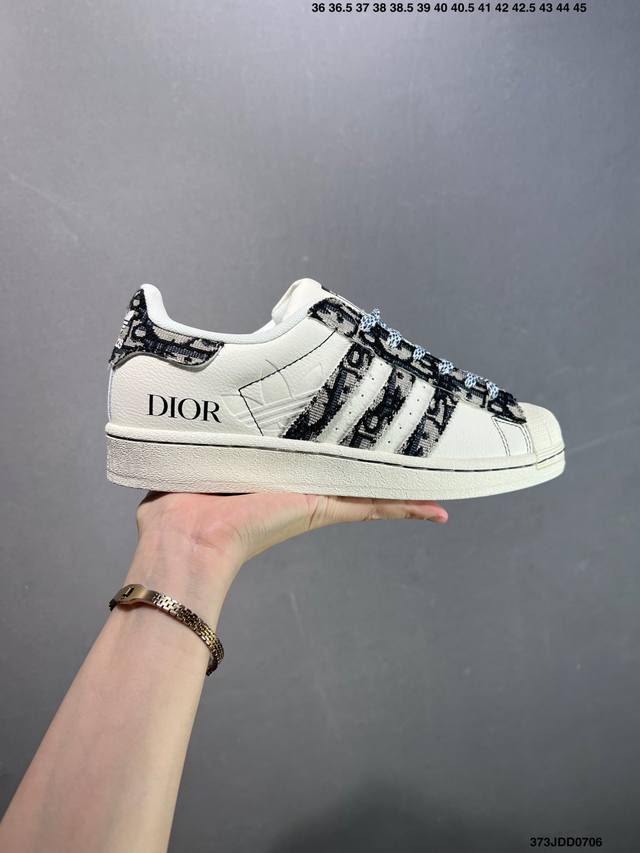 Adidas Originals Superstar 定制贝壳头休闲板鞋 独家控货 平台正单 全鞋百分百原材料 全鞋电脑针车 Logo针车间距针数原版一致 皮料