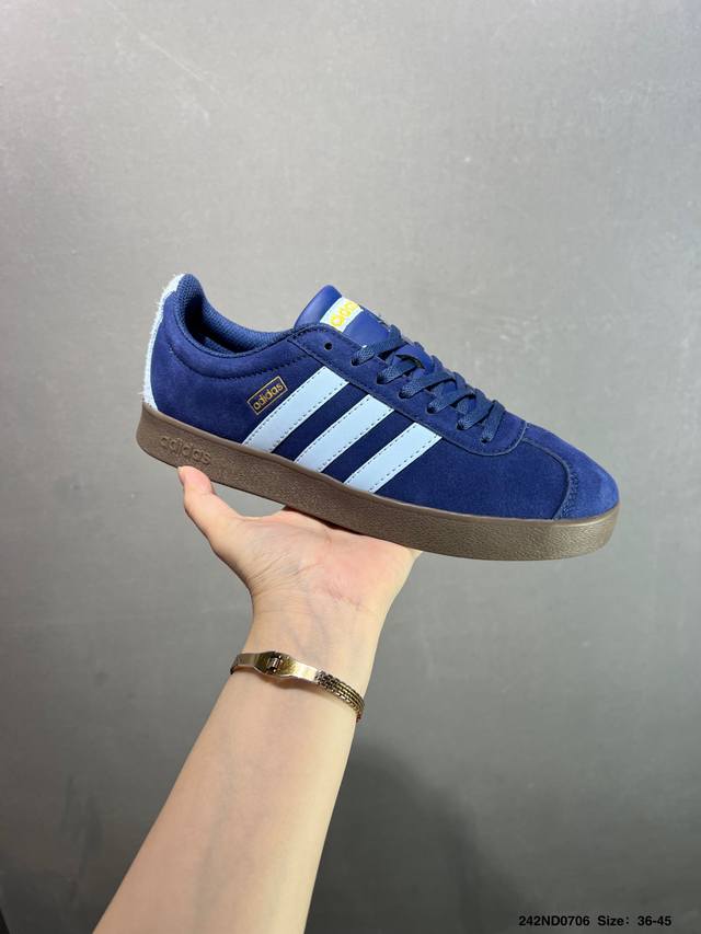 Adidas Neo Vl Court 2.0 百搭单品 绒面麂皮防滑耐磨轻便低帮板鞋 货号:Jr8308 Size:35.5～45半 Id：242Nd0706