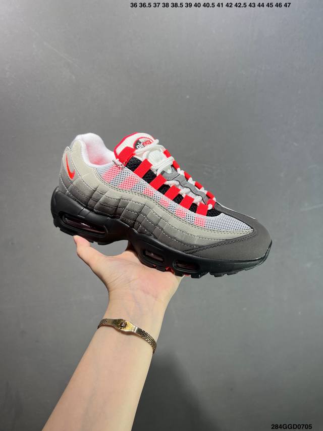 公司级新款Air Max 95 Sp运动鞋气垫增高跑步鞋百搭男女休闲鞋复古老爹鞋情侣鞋 此款 Air Max 95 X Stash Black And Harb