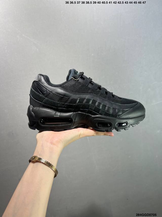 公司级新款Air Max 95 Sp运动鞋气垫增高跑步鞋百搭男女休闲鞋复古老爹鞋情侣鞋 此款 Air Max 95 X Stash Black And Harb
