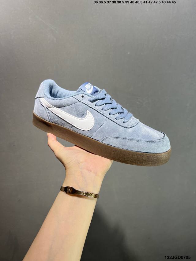 Nk Killshot 2 复古限定 耐克复古舒适防滑轻便低帮板鞋 此次品牌选用Nike旗下经典带款Nikekillshot 鞋款为蓝本，采用帆白色、藏蓝色和生