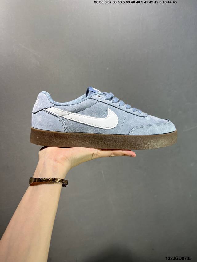 Nk Killshot 2 复古限定 耐克复古舒适防滑轻便低帮板鞋 此次品牌选用Nike旗下经典带款Nikekillshot 鞋款为蓝本，采用帆白色、藏蓝色和生