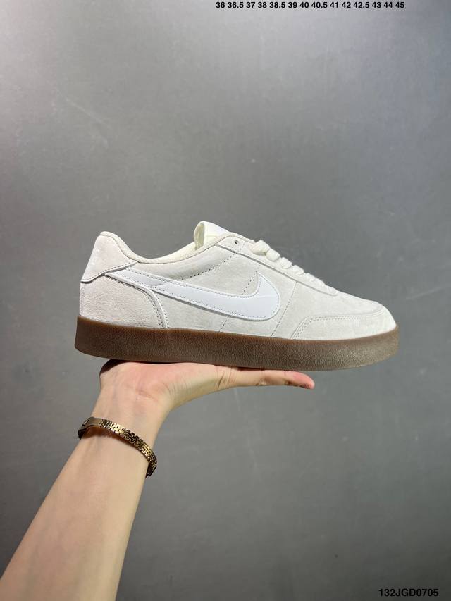 Nk Killshot 2 复古限定 耐克复古舒适防滑轻便低帮板鞋 此次品牌选用Nike旗下经典带款Nikekillshot 鞋款为蓝本，采用帆白色、藏蓝色和生
