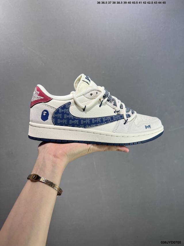 公司级Air Jordan Aj1 Low 低帮系列定制配色Wg8850-012 原厂内置气垫魔块 A模大底 头层小牛皮 鞋舌Aj原厂专用牛津布+Aj专用反口珍