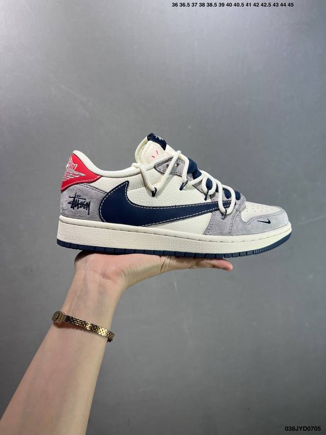 公司级Air Jordan Aj1 Low 低帮系列定制配色Wg8850-012 原厂内置气垫魔块 A模大底 头层小牛皮 鞋舌Aj原厂专用牛津布+Aj专用反口珍