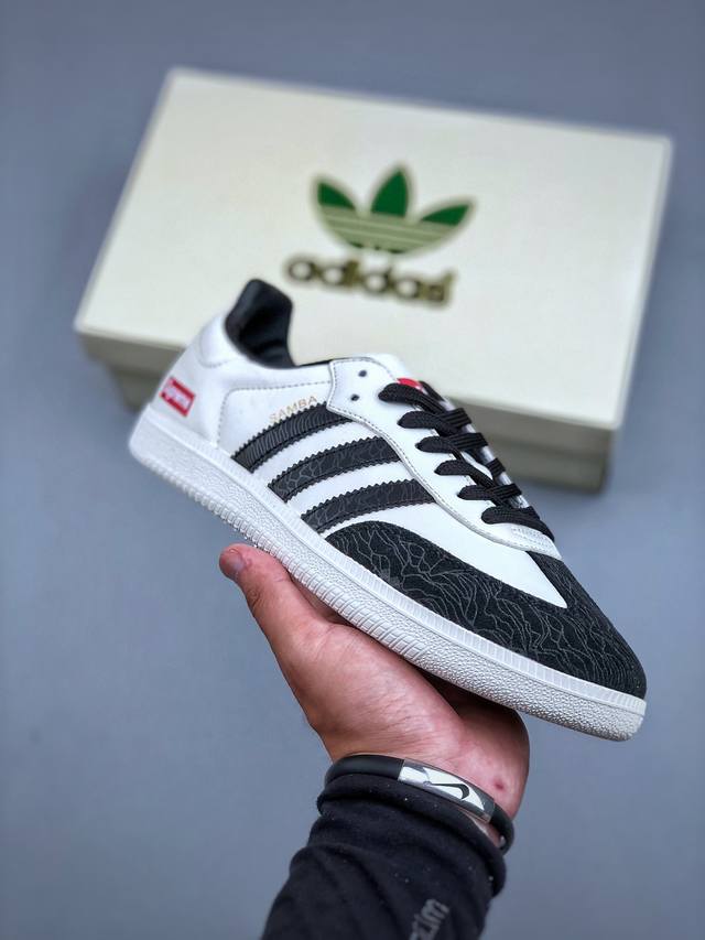 C版 Adidas Samba Og 德训鞋 高端定制桑巴系列 大厂纯原品质出货 超高清洁度 细节完美 舒适百搭 低帮休闲板鞋 货号：Gj75807 尺码：36
