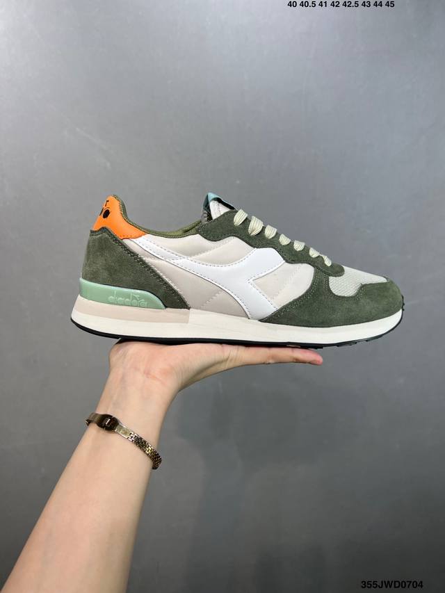 公司级意大利国宝品牌 迪亚多纳Diadora Camaro Sporty Sneakers 卡马罗系列低帮经典复古休闲运动慢跑鞋“翻毛黑白”501.159886