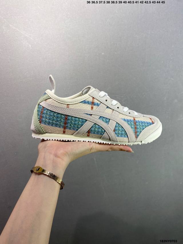 Onitsuka Tiger Mexico 66 百搭单品 板鞋 Mexico 66是鬼冢虎旗下最经典的款式，李小龙最喜欢的一款训练鞋休闲鞋！鞋身特有的虎爪造型