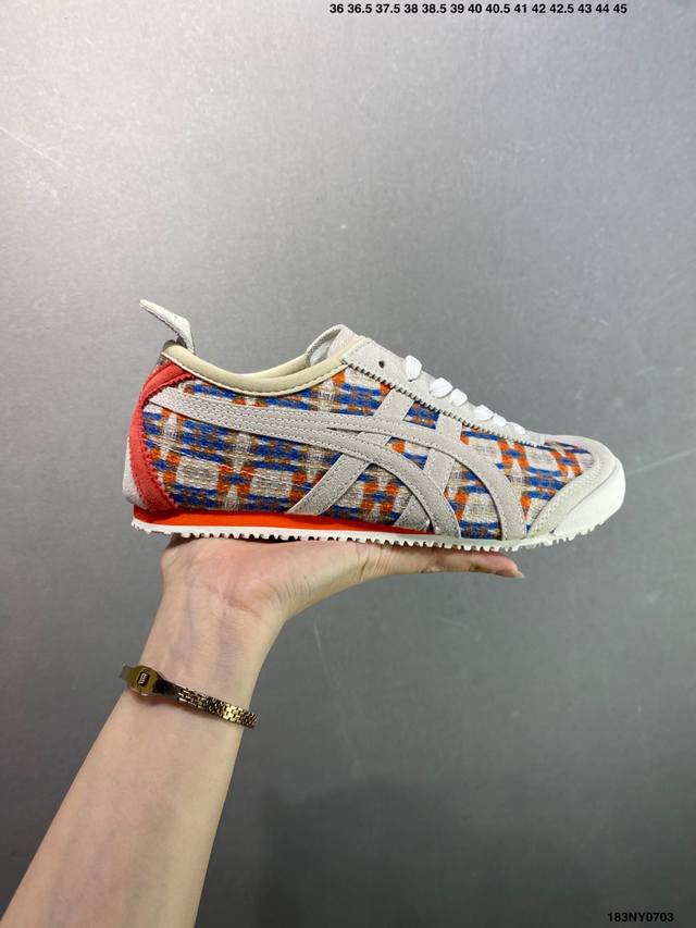 Onitsuka Tiger Mexico 66 百搭单品 板鞋 Mexico 66是鬼冢虎旗下最经典的款式，李小龙最喜欢的一款训练鞋休闲鞋！鞋身特有的虎爪造型