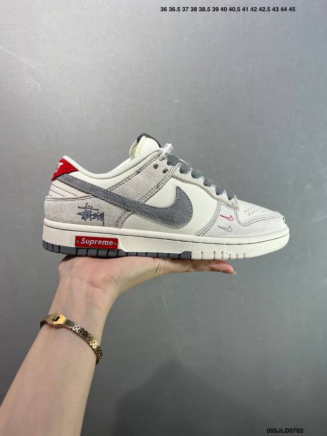 公司级Nike Dunk Low 此款主张打破传统的工业化流水线设计限制，以Made By Ideas的超级创意为理念，集结众多潮流设计师，结合时下最Ing潮流