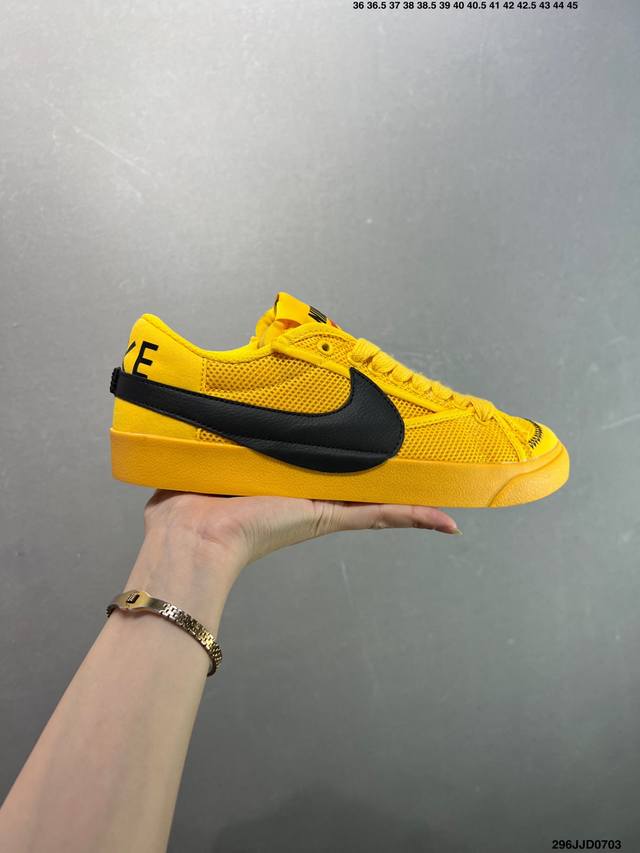 Nike Blazer Mid‘77 Jumbo 经典百搭低帮开拓者休闲运动板鞋 真硫化铝楦制作 原厂布料拼接 独家裁片完美鞋型 台湾进口软感荔枝头层皮 原盒真