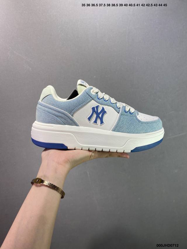 公司级Mlb Chunky Classic Embo Monogram 人气单品 学长鞋系列低帮老爹风轻量增高厚底百搭休闲运动慢跑鞋高级街头休閒品牌Mlb公开了