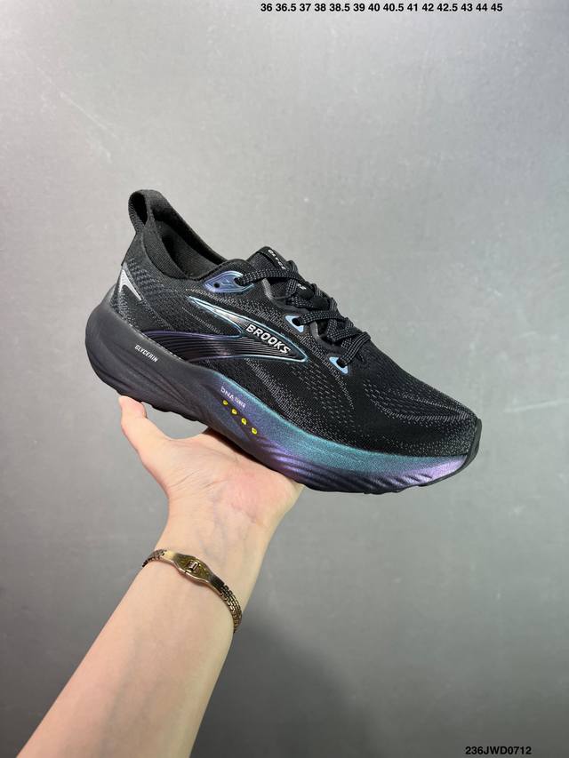 公司级Brooks 布鲁克斯 Glycerin 22蓝黄 甘油22代低帮缓震运动慢跑鞋 注入氮气之后的超凡缓震体验。穿过布鲁克斯的伙伴都知道，布鲁克斯的鞋面已经