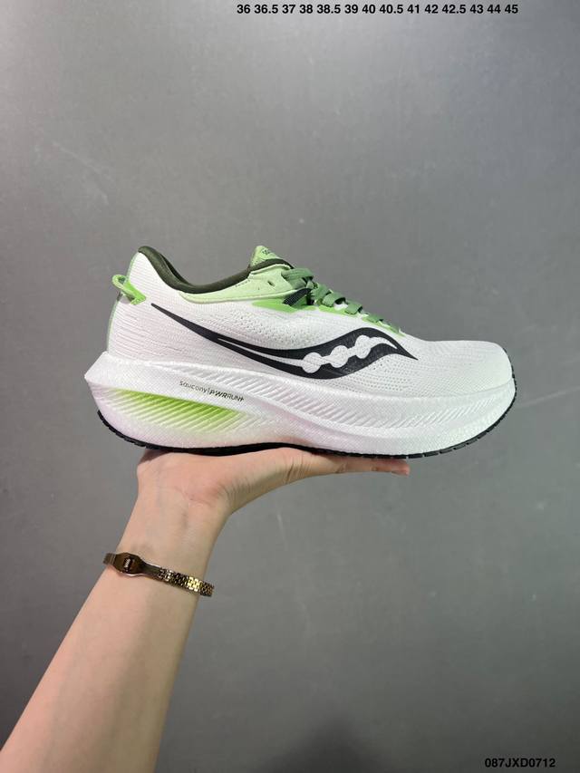 公司级Saucony Triumph 21 索康尼胜利 旗舰级缓震 慢跑减震透气 低帮训练跑步鞋 货号:S20881-10 尺码:36 36.5 37.5 38