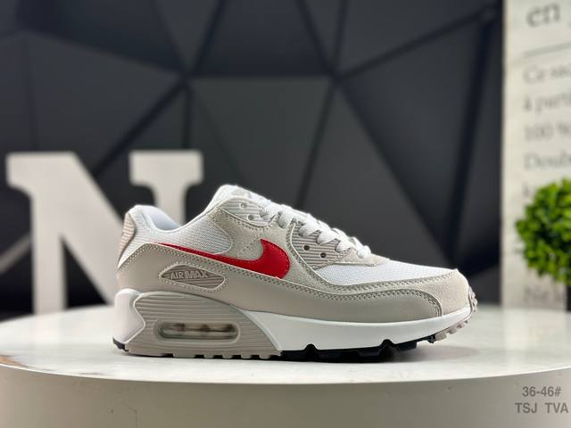 耐克 Nike Air Max 90 初代复古气垫百搭休闲运动慢跑鞋复古小气垫史上第一双可视气垫跑鞋 凭借着 Air Max 气垫带来的舒适脚感和鞋面面料上的不