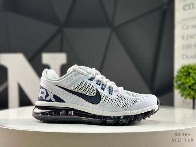 耐克Nike Air Max 2013 White Black Metallic Silver 2013大气垫系列低帮全掌大气垫休闲运动百搭慢跑鞋货号；Hf36