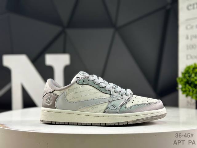 福利特价耐克 Travis Scott X Fragment Design X Air Jordan 1 Low Og Sp Aj1 乔1 低帮文化休闲板鞋#多