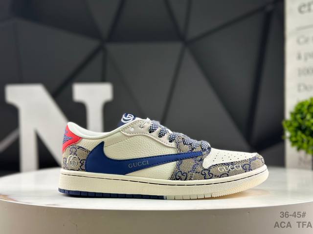 耐克 Air Jordan Aj1 Low X Givenchy 倒钩 低定制配色 原厂内置气垫魔块 A模大底 头层小牛皮 鞋舌Aj原厂专用牛津布+Aj专用反口