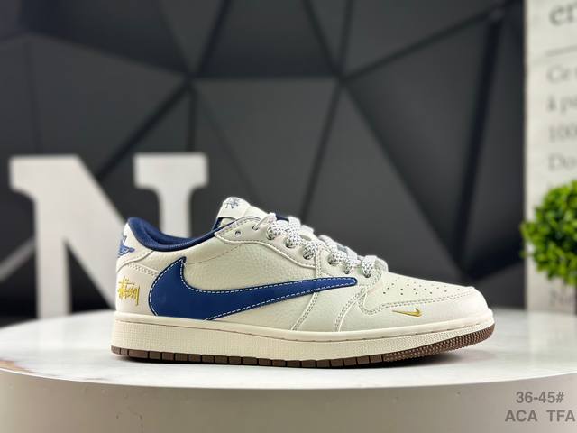 耐克 Air Jordan Aj1 Low X Givenchy 倒钩 低定制配色 原厂内置气垫魔块 A模大底 头层小牛皮 鞋舌Aj原厂专用牛津布+Aj专用反口