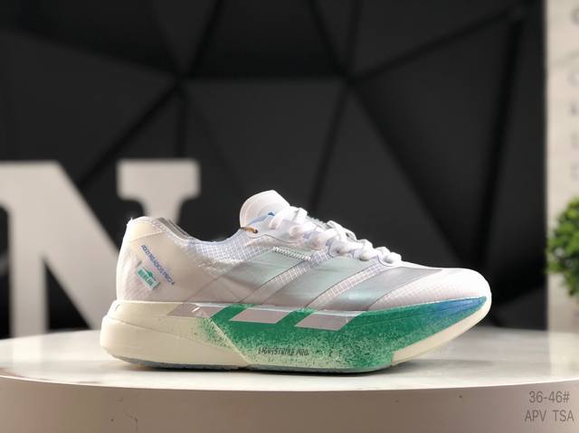 阿迪达斯 Adidas Adizero Adios Pro 4 舒适防滑耐磨 低帮 休闲跑步鞋 男女同款厚度增高老爹鞋 2025年，Adidas推出了Adida