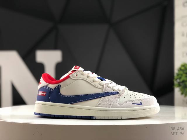 耐克 Travis Scott X Fragment Design X Air Jordan 1 Low Og Sp Aj1 乔1 低帮文化休闲板鞋#多方联名合