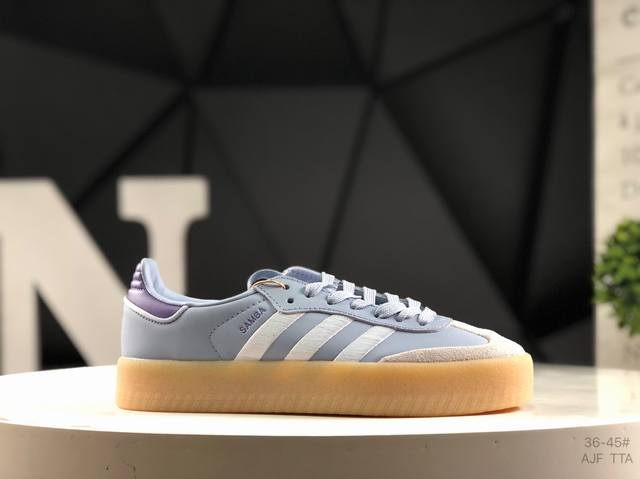 真标带半码 阿迪达斯 Adidas Samba Valentine桑巴舞厚底版系列德训风百搭松糕休闲运动板鞋”货号：Ig1953尺码：如图右下角所示 Ajf T