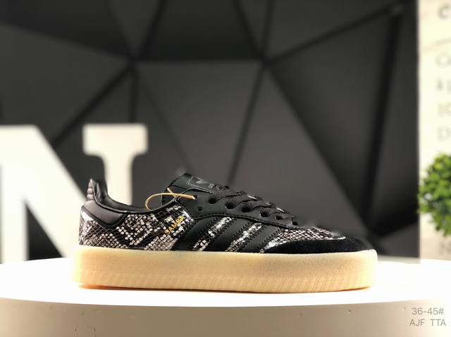 真标带半码 阿迪达斯 Adidas Samba Valentine桑巴舞厚底版系列德训风百搭松糕休闲运动板鞋”货号：Ji8858尺码：如图右下角所示 Ajf T