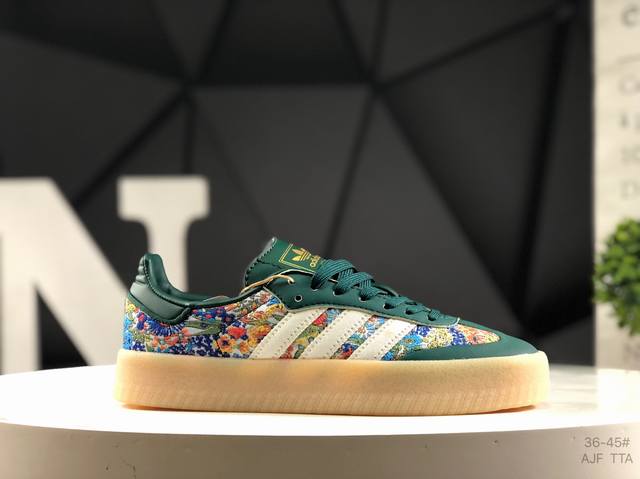 真标带半码 阿迪达斯 Adidas Samba Valentine桑巴舞厚底版系列德训风百搭松糕休闲运动板鞋”货号：If7162 尺码：如图右下角所示 Ajf