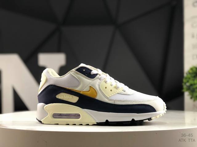 真标带半码 耐克 Nk Air Max 90 Correlate 关联系列低帮气垫百搭休闲运动慢跑鞋 选用网眼鞋面 脚感舒适透气 鞋舌、鞋侧及后跟处饰有品牌标识