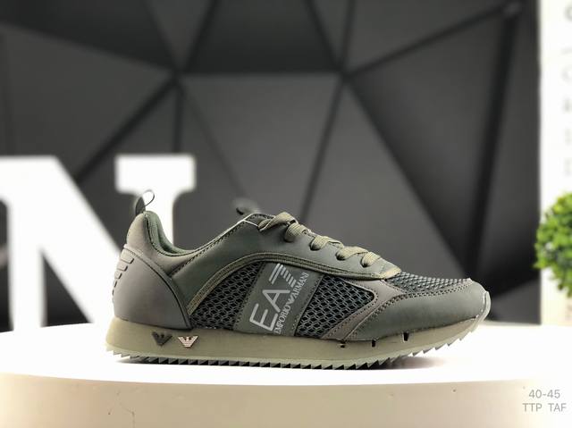 真标阿玛尼 Emporio Armani Ea7 休闲男士 简单大方 鞋面精心设计 网面透气休闲运动鞋码数：如图所示 Ttp Taf货号：X8X027