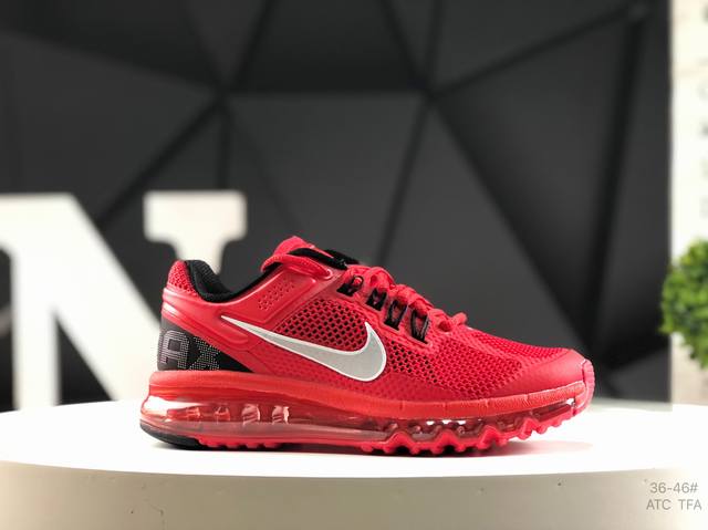 耐克 Nike Air Max 2013 舒适时尚耐磨透气 低帮跑步鞋 Nike Air Max 2013 运动鞋携时尚设计闪亮回归，出众有型。采用网眼布细节和