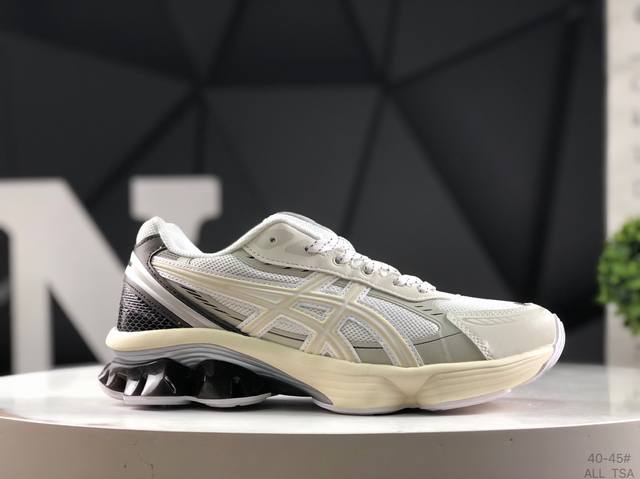 原180现160亚瑟士 Asics Gel-Kinetic Fluent 纯原版本亚瑟士运动休闲透气专业跑鞋 新一代缓震未来感跑鞋鞋面复杂的切割和银色细节极具前