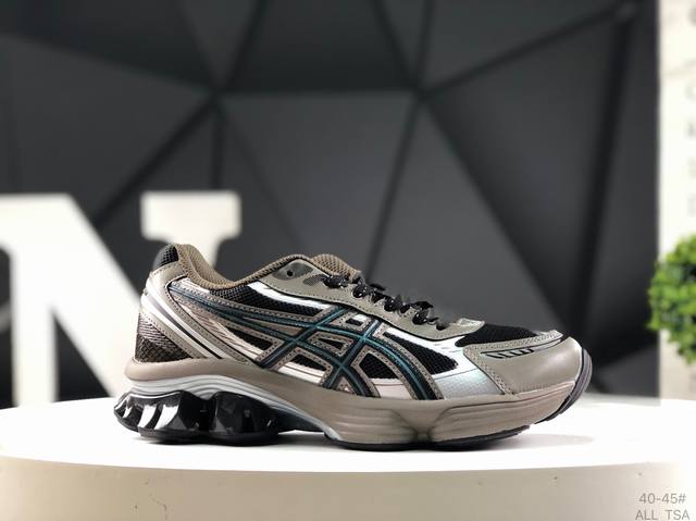 原180现160亚瑟士 Asics Gel-Kinetic Fluent 纯原版本亚瑟士运动休闲透气专业跑鞋 新一代缓震未来感跑鞋鞋面复杂的切割和银色细节极具前