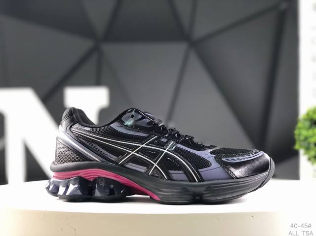 原180现160亚瑟士 Asics Gel-Kinetic Fluent 纯原版本亚瑟士运动休闲透气专业跑鞋 新一代缓震未来感跑鞋鞋面复杂的切割和银色细节极具前