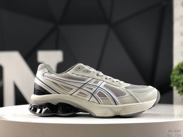 原180现160亚瑟士 Asics Gel-Kinetic Fluent 纯原版本亚瑟士运动休闲透气专业跑鞋 新一代缓震未来感跑鞋鞋面复杂的切割和银色细节极具前